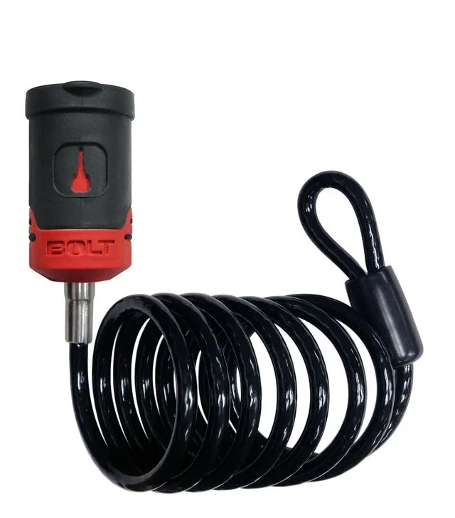 7023722 – STRATTEC SEC Cable Lock, 6 Foot Length Key Lock 1/4 Inch Black Vinyl Coated Coiled Cable Opens With Vehicle...
